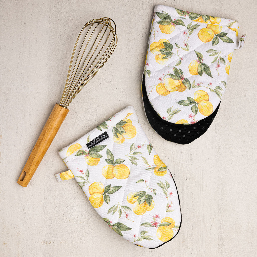 AMOUR INFINI Oven Mitts Wild Meadows, Set of 2, 7 x 13 Inches