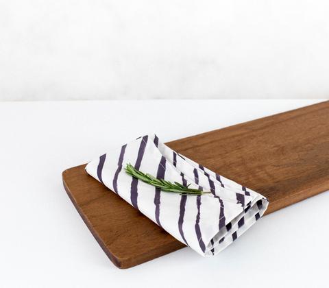 Watercolor Diagonal Stripes - Eggplant - Wolf & Irving