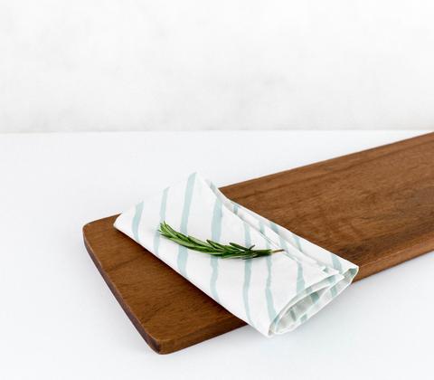 Watercolor Diagonal Stripes - Mint - Wolf & Irving
